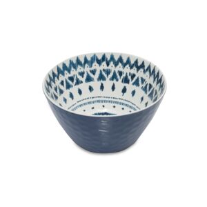 Tarhong Hammered Design Cereal Bowl Blue and White